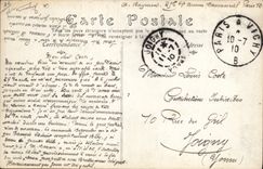 VINTAGE POSTCARD Avion Aviation the flight of Farman of the Camp of Trawl-nets has Rheims