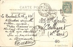 CPA Automobile Circuit d'Auvergne Coupe Gordon Bennett 1905 Premier tournant de Rochefort 