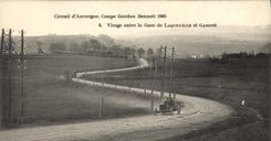 CPA Automobile Circuit d'Auvergne Coupe Gordon Bennett 1905 Virage entre la gare de Laqueuille et Ganote