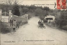 CPA Automobile Circuit d'Auvergne Coupe Gordon Bennett 1905 Descendant le grand tournant vers Plaisance 