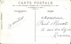 VINTAGE POSTCARD Automobile Turning of the gendarme