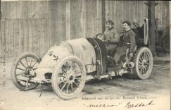 VINTAGE POSTCARD Automobile Edmond on his 90 horses Renault Brothers