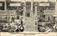 VINTAGE POSTCARD Automobile International exhibition of the car of the cycle and the sports Large palace
