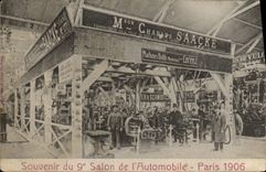 VINTAGE POSTCARD Automobile Souvenir of the 9th motor-show Paris 1906