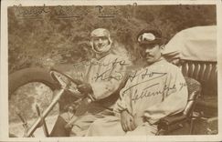 VINTAGE POSTCARD Automobile Raid Beijing Paris China Clouded Beijing Kodato Rossi Via Metastasio Milano