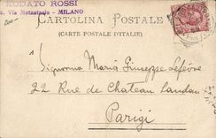 CPA Automobile Raid Pekin Paris Chine China Beijing Kodato Rossi Via Metastasio Milano