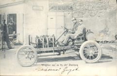 CPA Automobile Wagner sur sa 85 chevaux Darracq