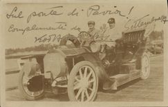 VINTAGE POSTCARD Automobile Raid Beijing Paris Beijing China Clouded Kodato Rossi Via Metastasio Milano