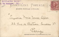 CPA Automobile Raid Pekin Paris Beijing Chine China Kodato Rossi Via Metastasio Milano