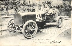 CPA Automobile Villemain sur sa 120 chevaux Bayard A Clement 