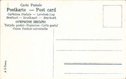 VINTAGE POSTCARD Automobile Fantasy the departure Woman