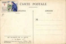 VINTAGE POSTCARD Automobile incidents of the road the deaf person