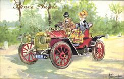 CPA Fantaisie Automobile Femme 
