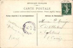 VINTAGE POSTCARD Automobile the kids Gendarme