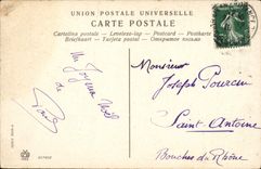 VINTAGE POSTCARD Automobile Fantasy Cows