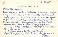 VINTAGE POSTCARD Automobile Your station eclaaire is a headlight on the road