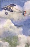 VINTAGE POSTCARD Plane Aviation The FES gold experimental Farman No 8