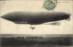 CPA Avion Aviation Dirigeable Zeppelin Patrie