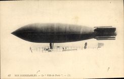 CPA Avion Aviation Dirigeable Zeppelin Ville de Paris 