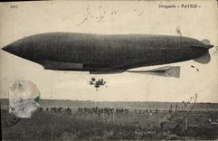 CPA Avion Aviation Dirigeable Zeppelin Patrie 