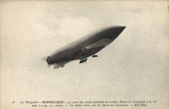 CPA Avion Aviation Dirigeable Zeppelin Republique 