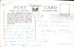 Catedral Londres de San Pablo de la POSTAL de la VENDIMIA