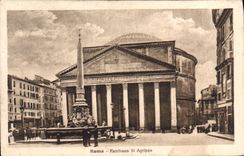 POSTAL Roma de la VENDIMIA el panteón di Agrippa