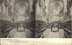 CPA Angleterre Canterbury Interieur de la Cathedrale