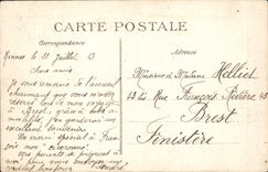 VINTAGE POSTCARD Brittany Rennes In Thabor the Large Cascade