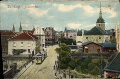 VINTAGE POSTCARD Duisburg Marientor