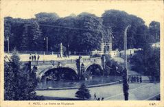 VINTAGE POSTCARD Metz the Cave of the Esplanade