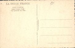 VINTAGE POSTCARD Dimension Of Holy Azure Tropez View of the port Boats