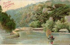 VINTAGE POSTCARD Chocolate of Aiguebelle Boat