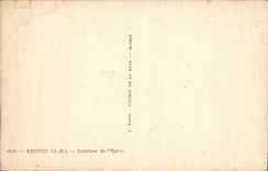 POSTAL Saorge interior de la VENDIMIA de la iglesia