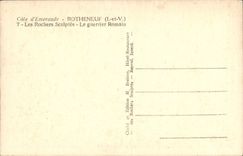 CPA Rotheneuf Les rochers Sculptes le guerrier romain