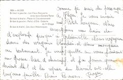 POSTAL Argel de la VENDIMIA en tapa en las paredes viejas izquierdas