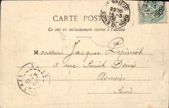 VINTAGE POSTCARD St Malo the Mole of the Black ones