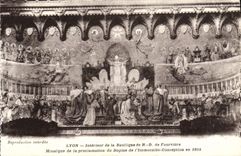 CPA Lyon Interieur de la Basilique de Notre Dame de Fourviere Mosaique de la proclamation du dogme de l'immaculee 
