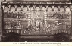 CPA Lyon Interieur de la Basilique de Notre Dame de Fourviere Mosaique du voeu de louis XIII