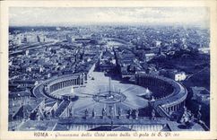 El panorama de Roma de la POSTAL de la VENDIMIA más allá de Visto cotizado pavimentó a Copola di S Pedro