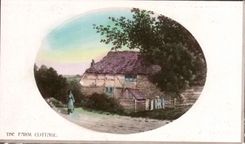 VINTAGE POSTCARD The farm cottage