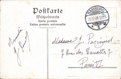 VINTAGE POSTCARD Hamburg Gurlittinsel Swans