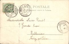 VINTAGE POSTCARD German St In Bush hammer Castle principal Frontage