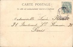 POSTAL Normandía Treport de la VENDIMIA el casino y los barcos del embarcadero