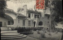 POSTAL Lyon de la VENDIMIA el parque de la cabeza del oro la cabaña del país de los protectores