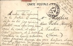 POSTAL Lyon de la VENDIMIA el parque de la cabeza del oro la cabaña del país de los protectores