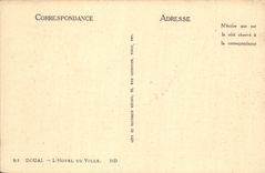 VINTAGE POSTCARD Douai the Town hall