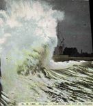 VINTAGE POSTCARD Dieppe Pier One Harms Of Storm