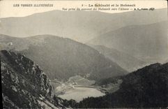 CPA Les Vosges Illustrees La Schlucht Et Le Hohneck Vue prise du sommet du Hohneck vers l'Alsace
