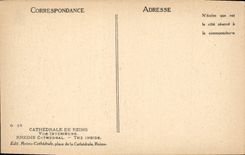 Catedral de la POSTAL de la VENDIMIA del interior visto Reims